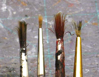 keep Your paintbrushes pointed (and reshape damaged brushes)