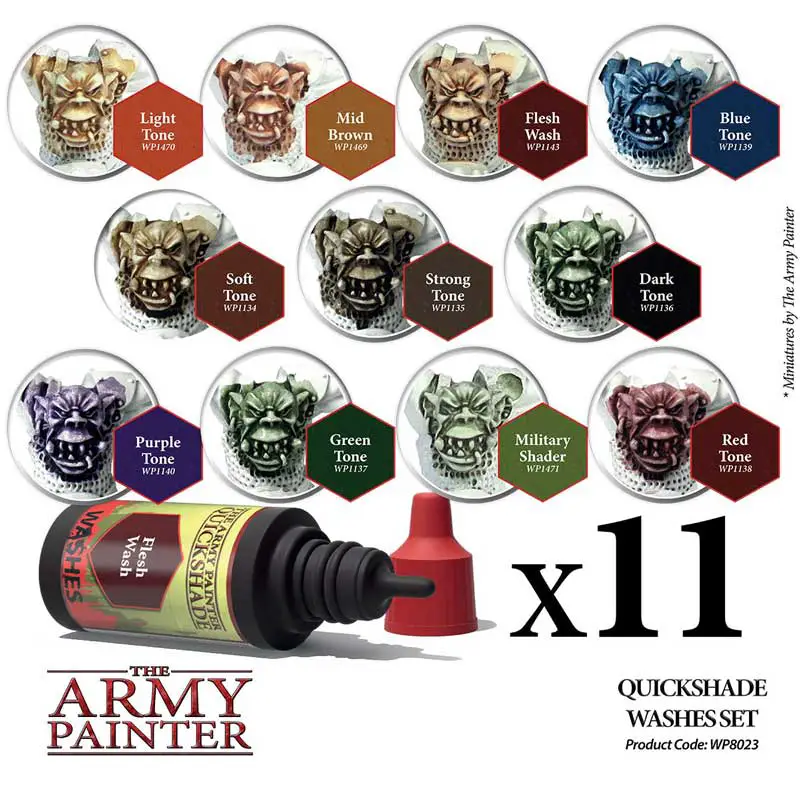 quickshade army painter the army painter washes the army army painter quickshade painter quickshade wash army painter warpaints shading shading miniatures army painter washes paint wash set miniatures paint set warpaints color tone warpaint depth shade create perfect colour effects apply pigment